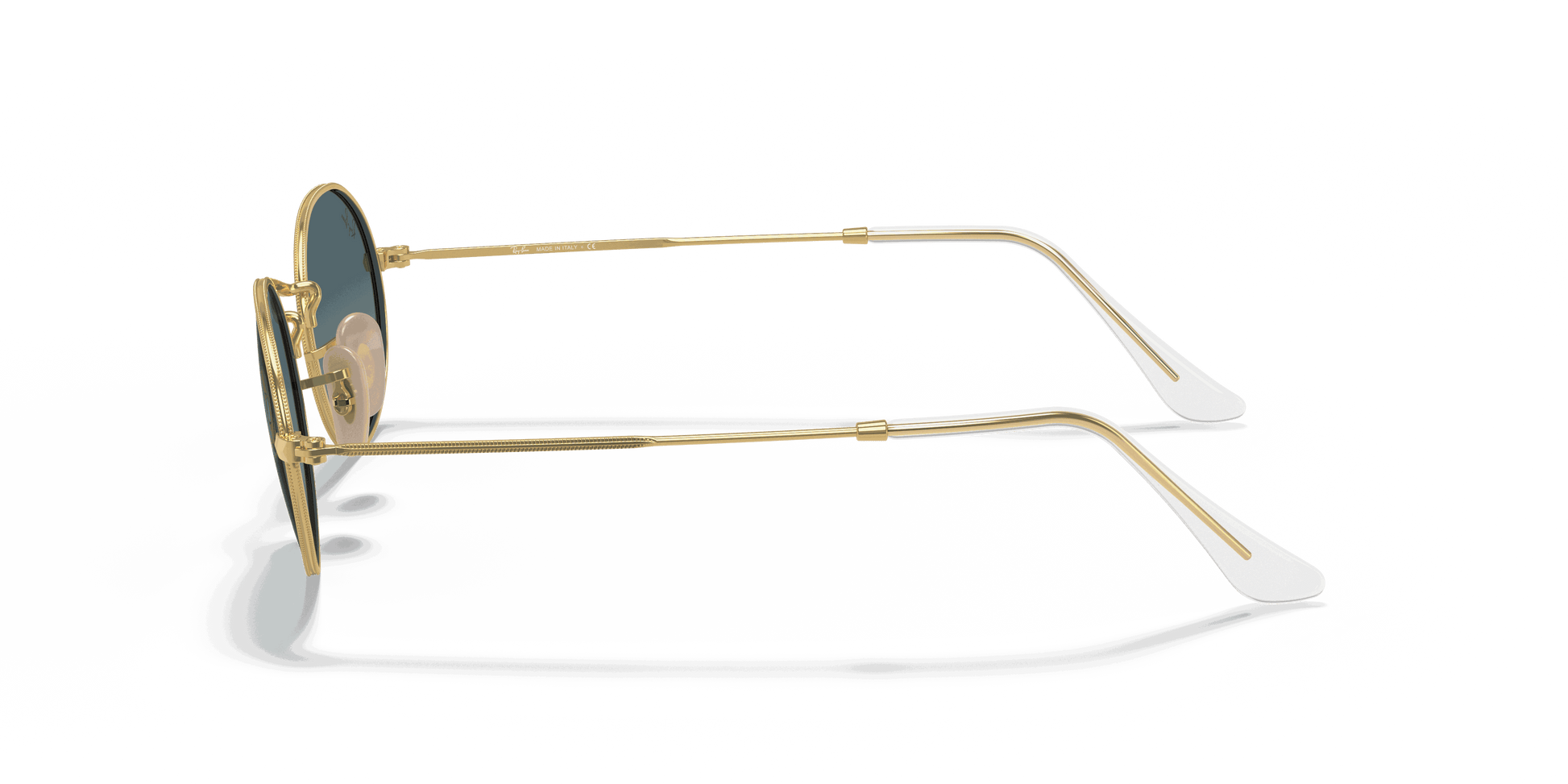 [Blue Gradient Lenses, Polished Arista Gold Frame]