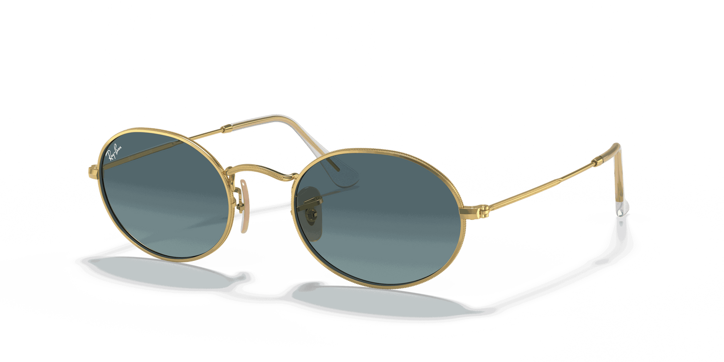 [Blue Gradient Lenses, Polished Arista Gold Frame]