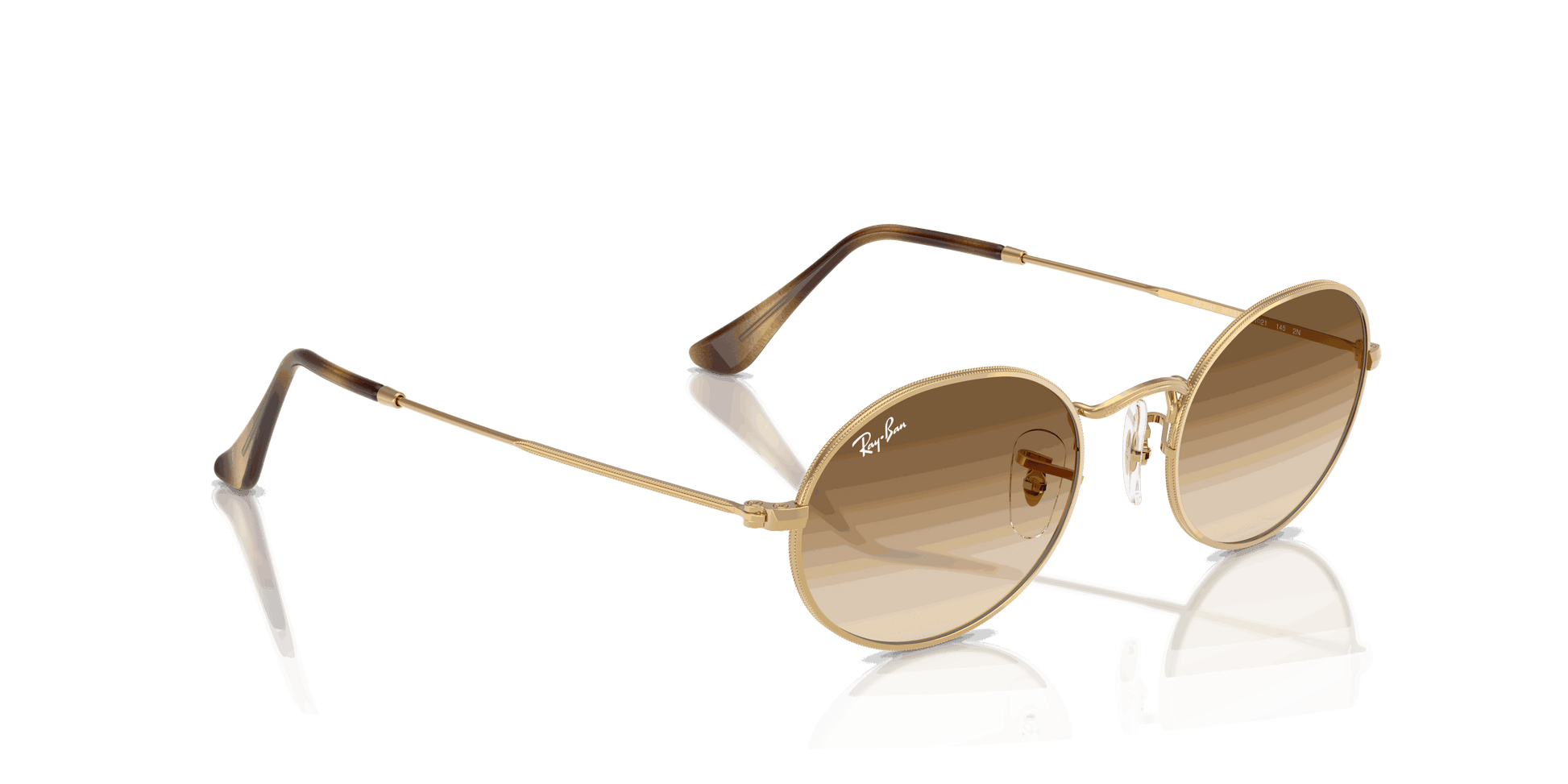 [Clear Gradient Brown Lenses, Polished Arista Gold Frame]