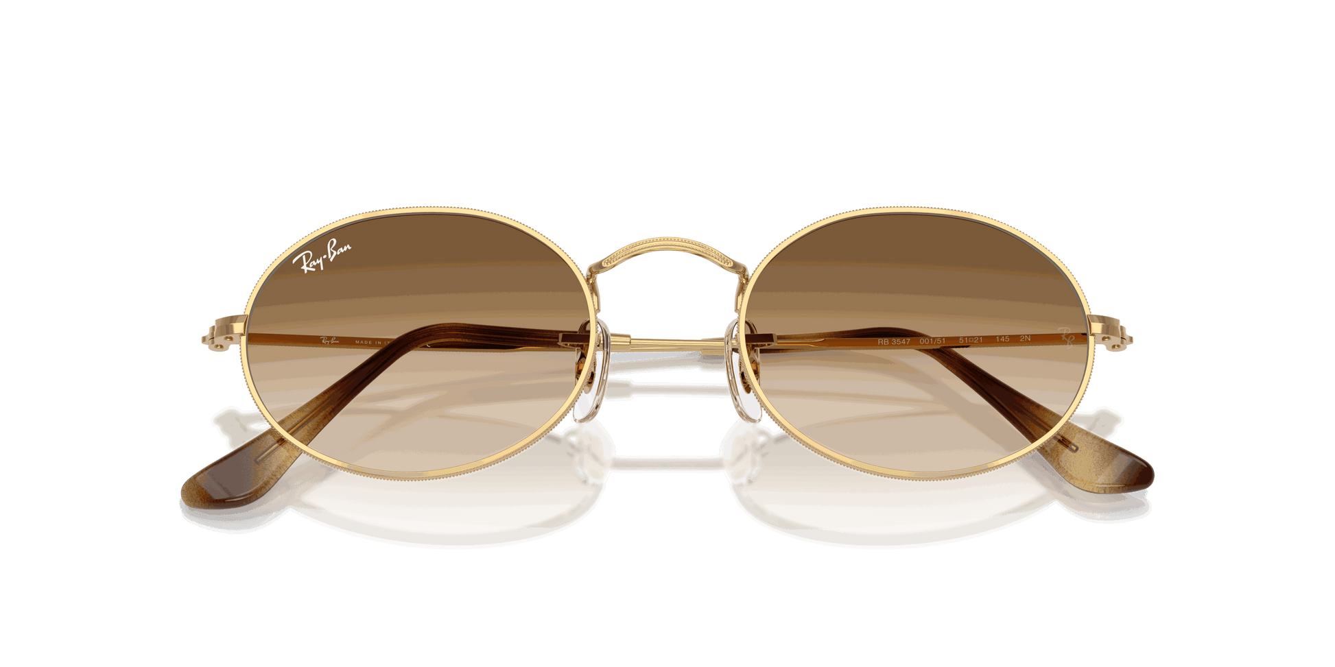 [Clear Gradient Brown Lenses, Polished Arista Gold Frame]