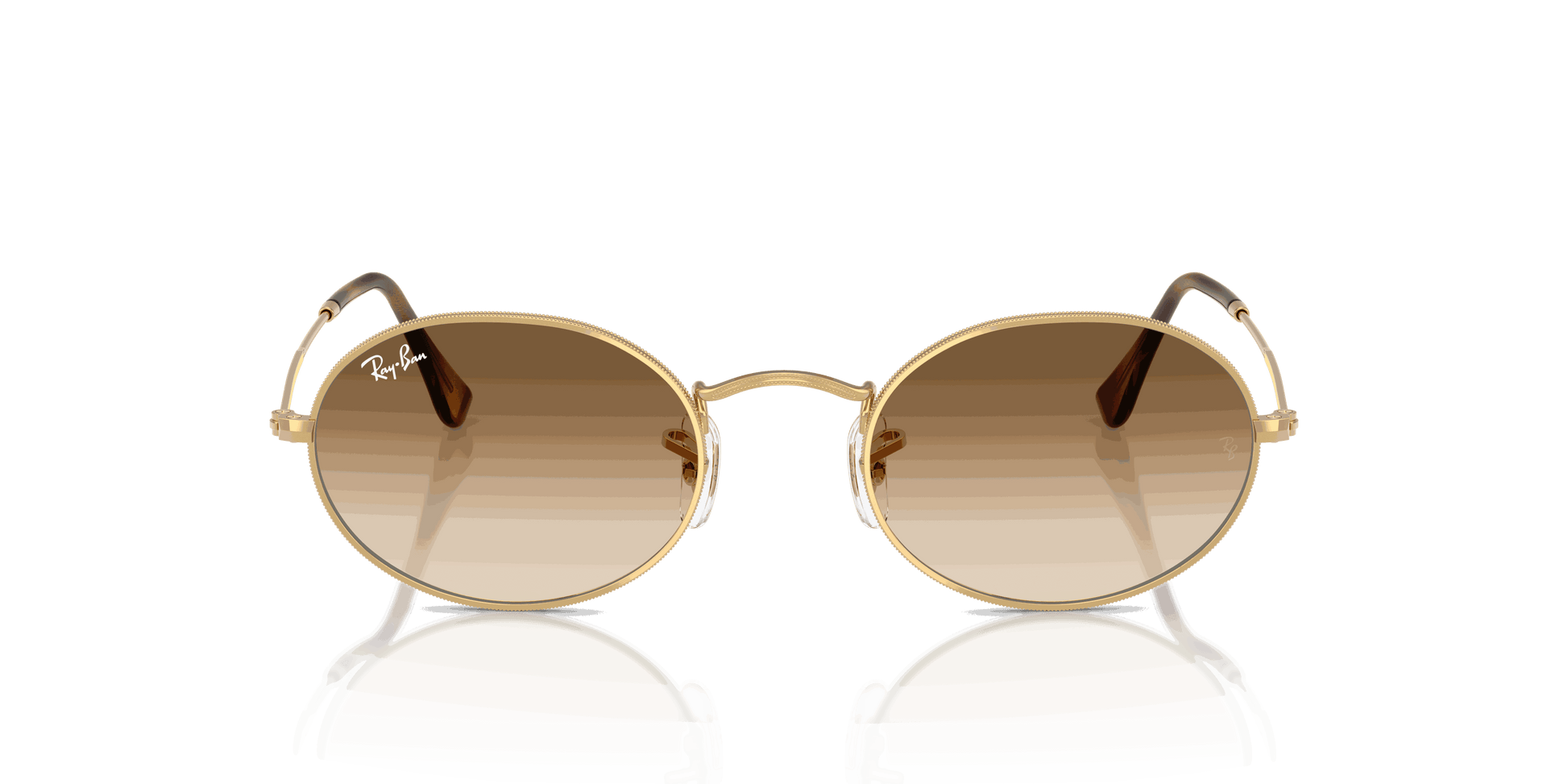 [Clear Gradient Brown Lenses, Polished Arista Gold Frame]