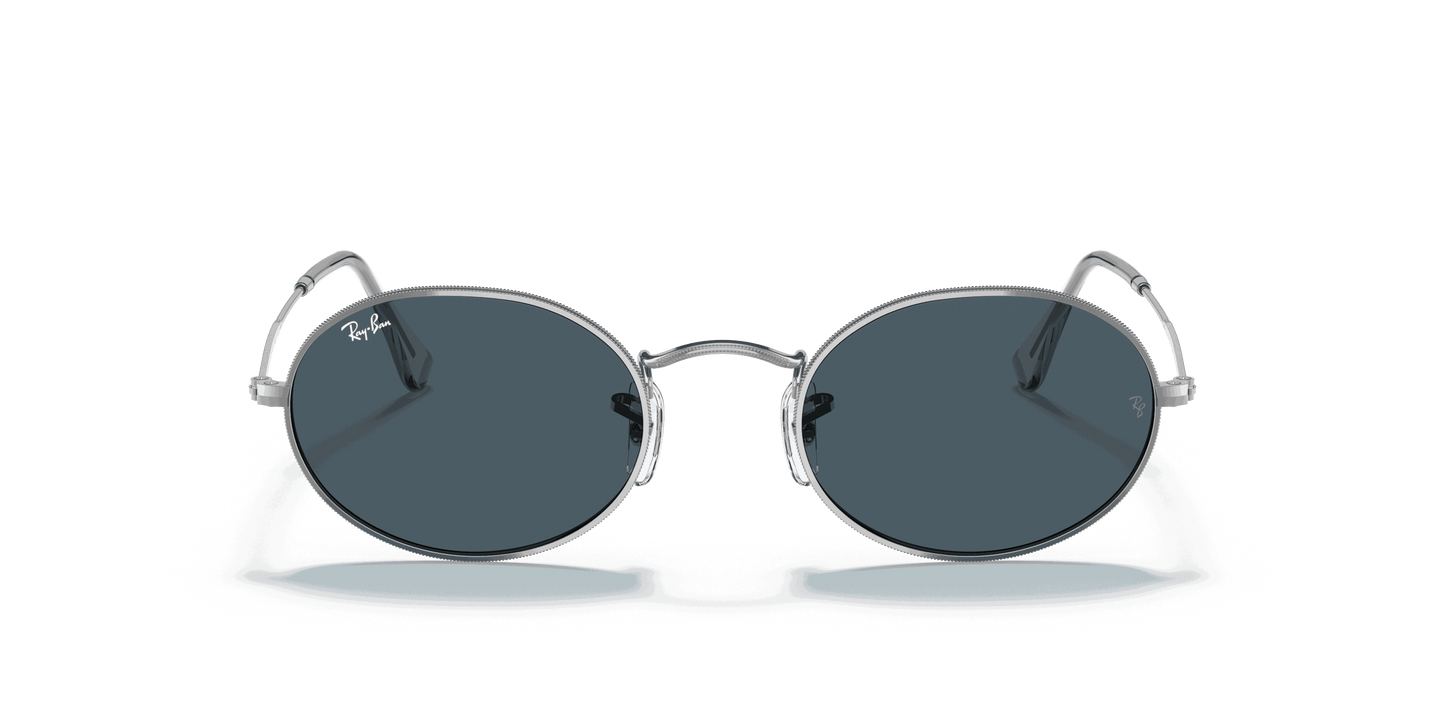 [Blue Lenses, Polished Silver Frame]