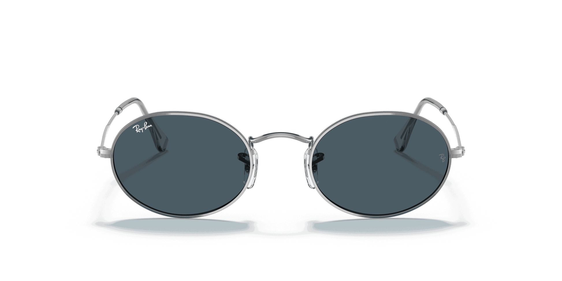 [Blue Lenses, Polished Silver Frame]