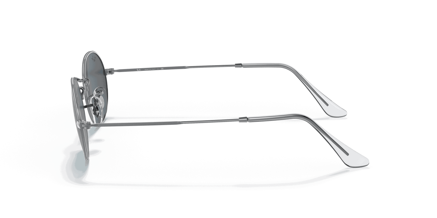 [Blue Lenses, Polished Silver Frame]