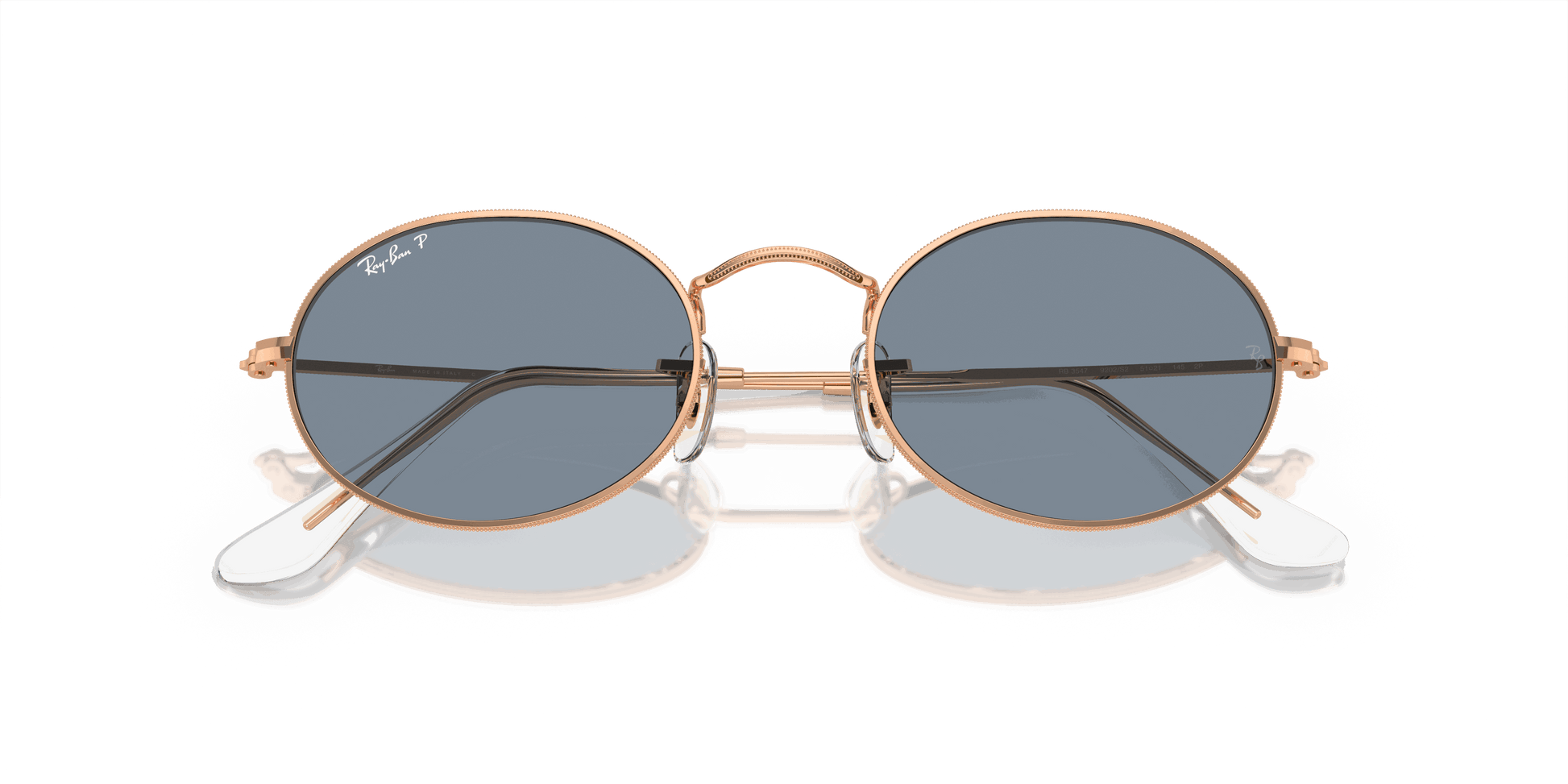 [Blue Lenses, Polished Rose Gold Frame]