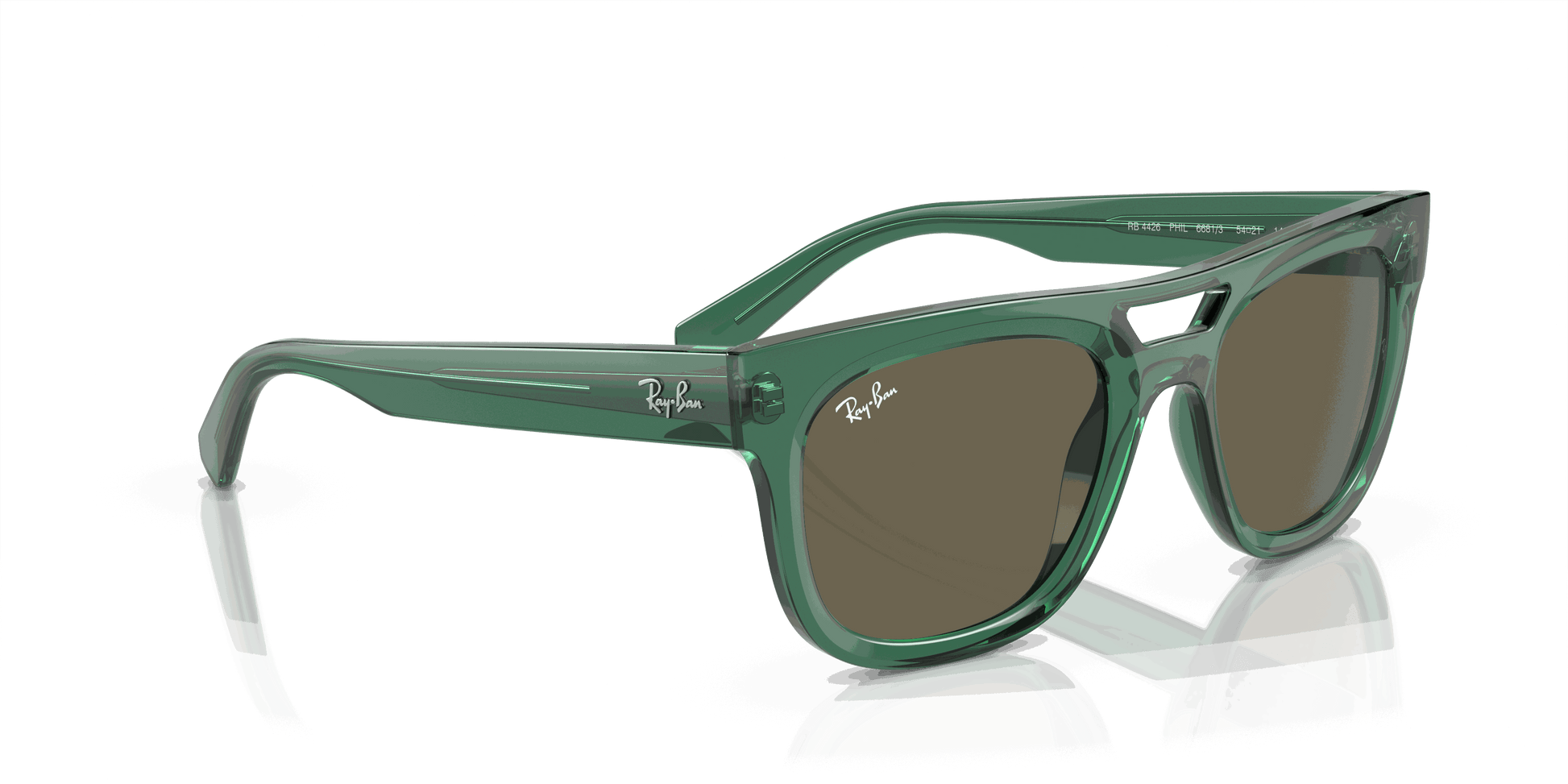[Brown Lenses, Polished Transparent Green Frame]