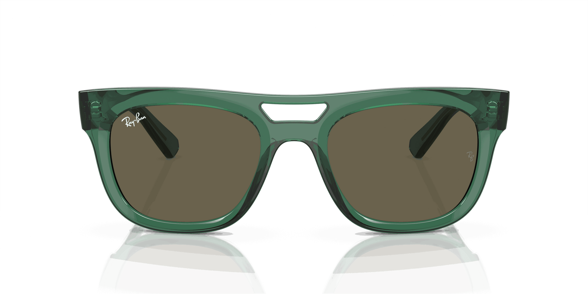 [Brown Lenses, Polished Transparent Green Frame]