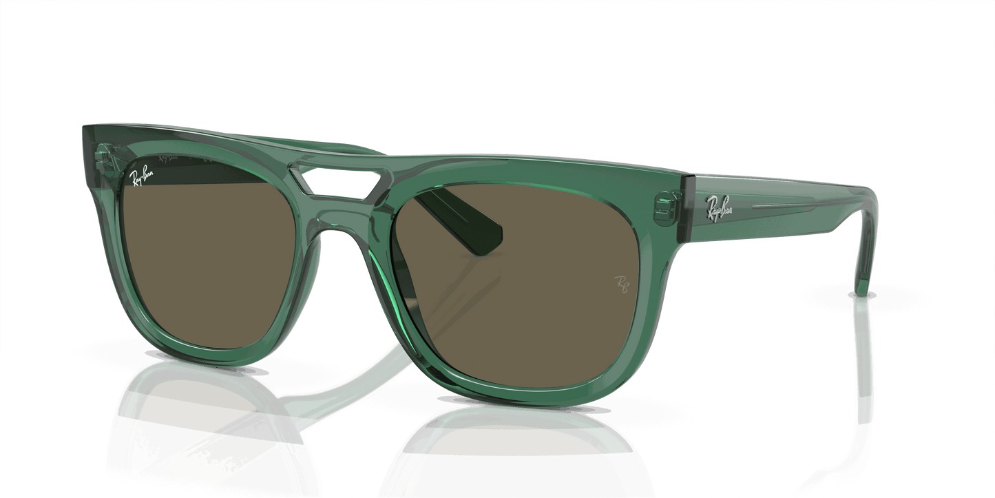 [Brown Lenses, Polished Transparent Green Frame]