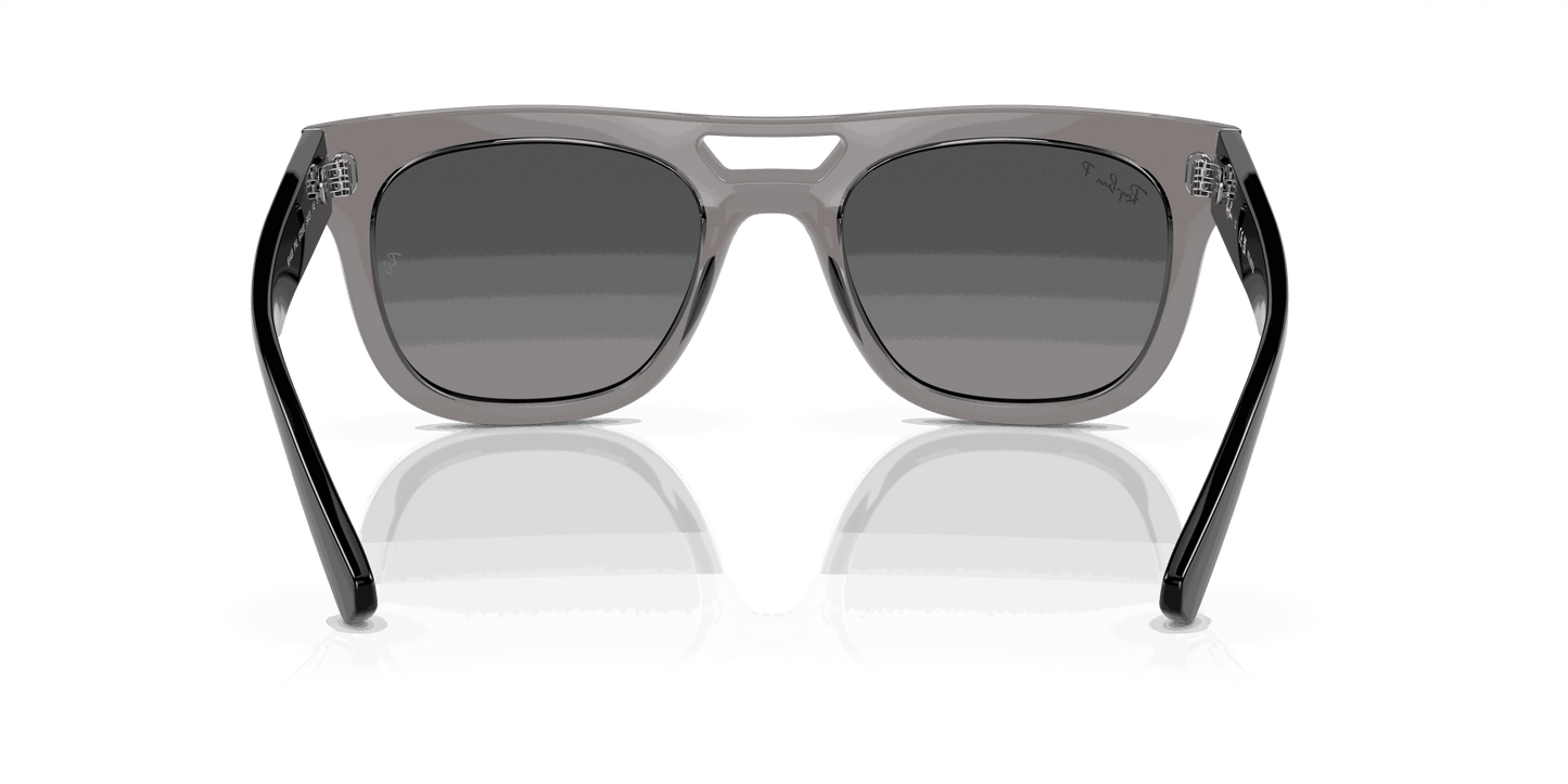 [Silver/Grey Lenses, Polished Transparent Grey Frame]