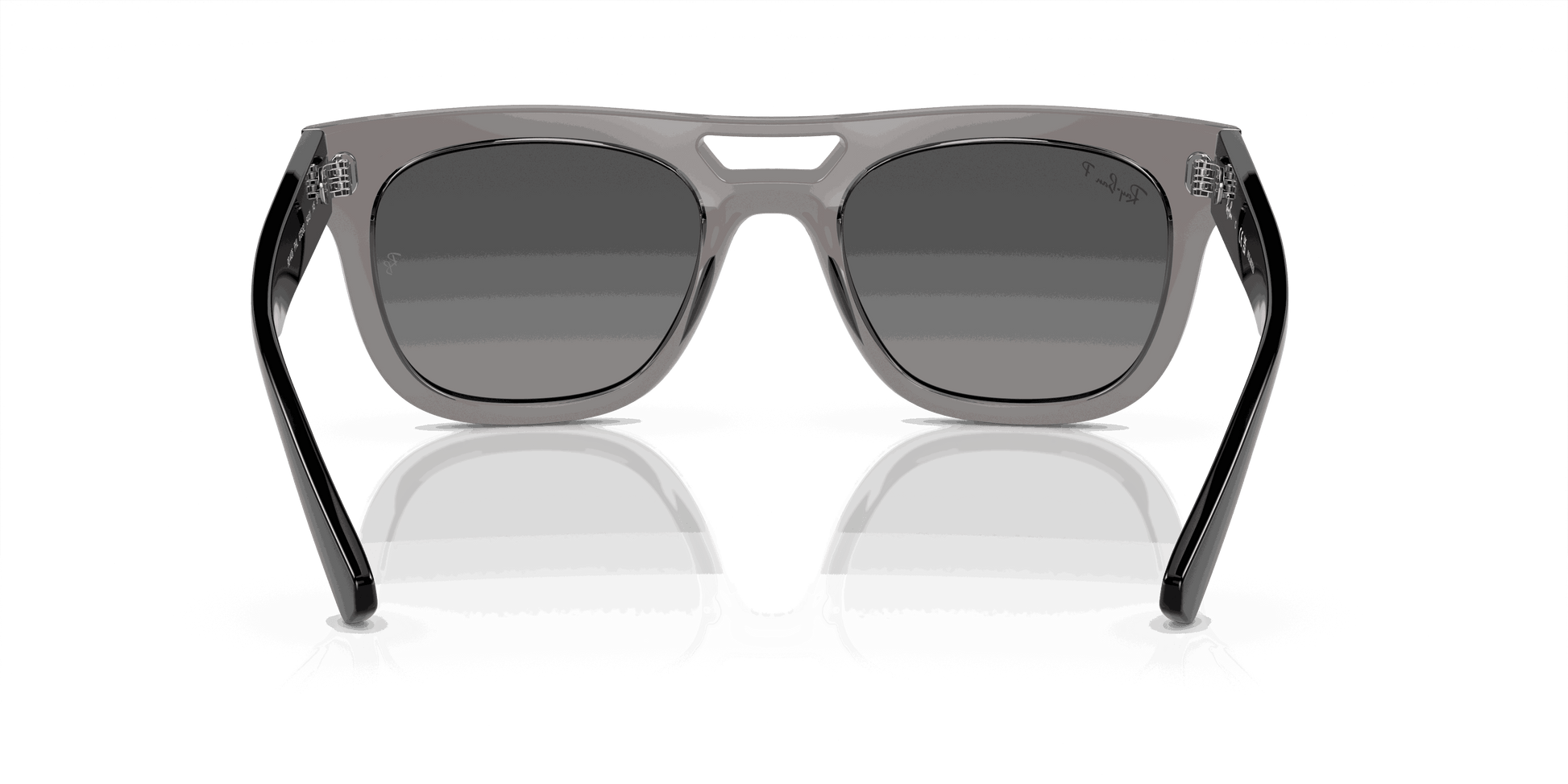 [Silver/Grey Lenses, Polished Transparent Grey Frame]