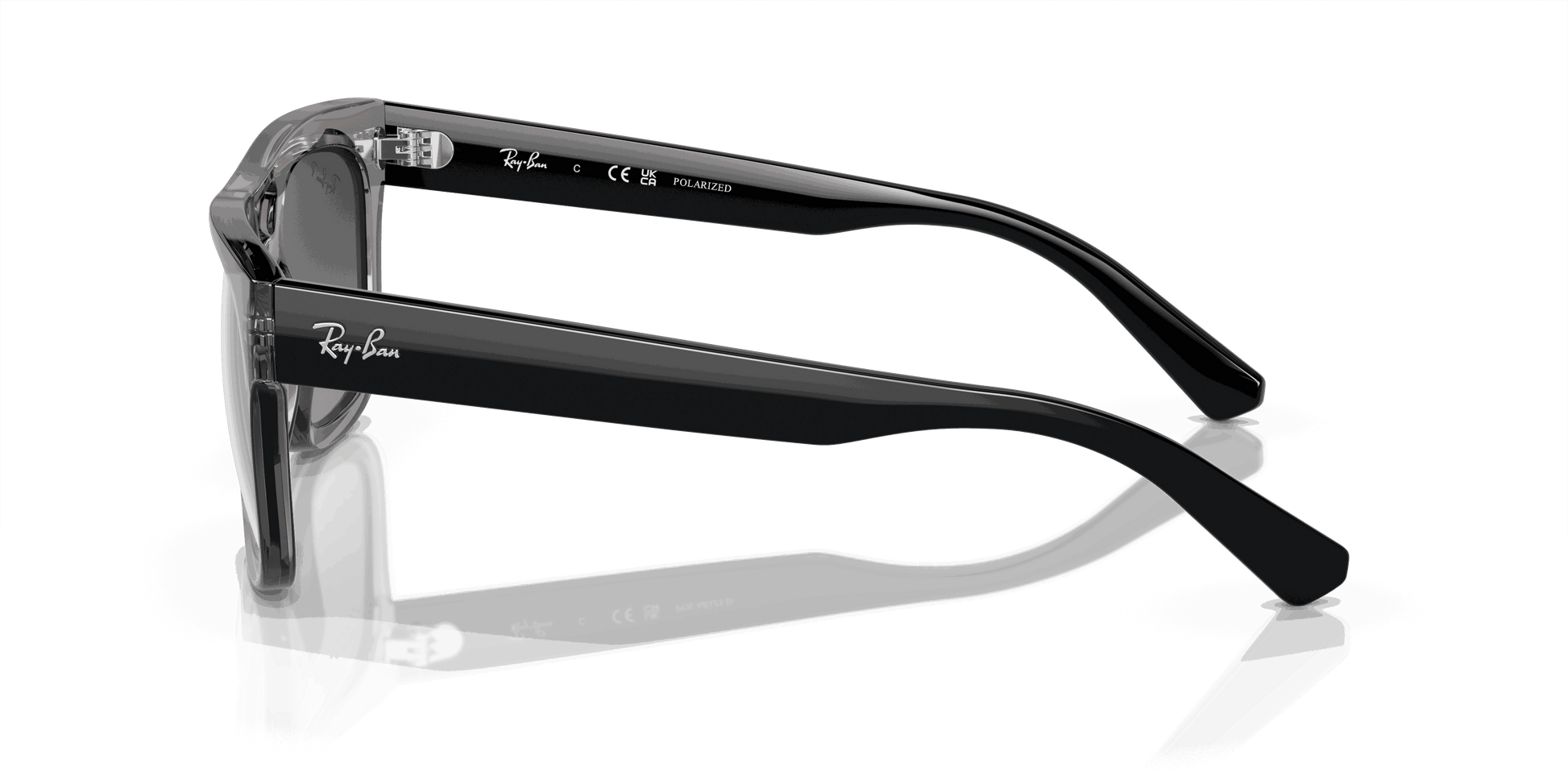 [Silver/Grey Lenses, Polished Transparent Grey Frame]