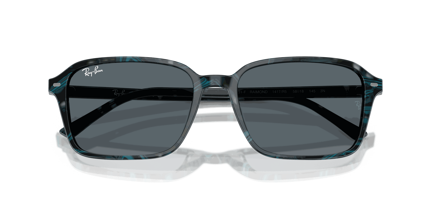 [Blue Lenses, Polished Transparent Fantasy Blue & Grey Frame]