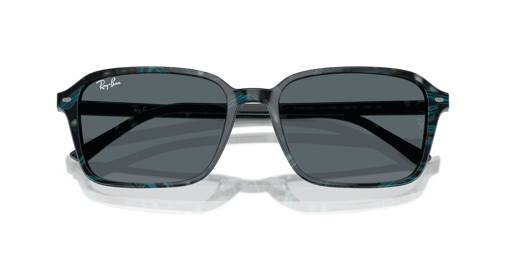 [Blue Lenses, Polished Transparent Fantasy Blue & Grey Frame]