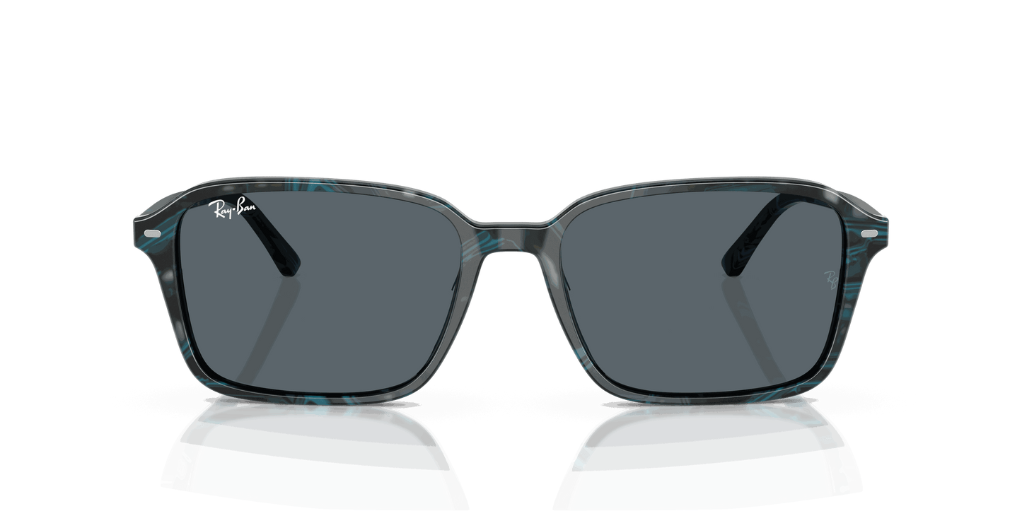[Blue Lenses, Polished Transparent Fantasy Blue & Grey Frame]