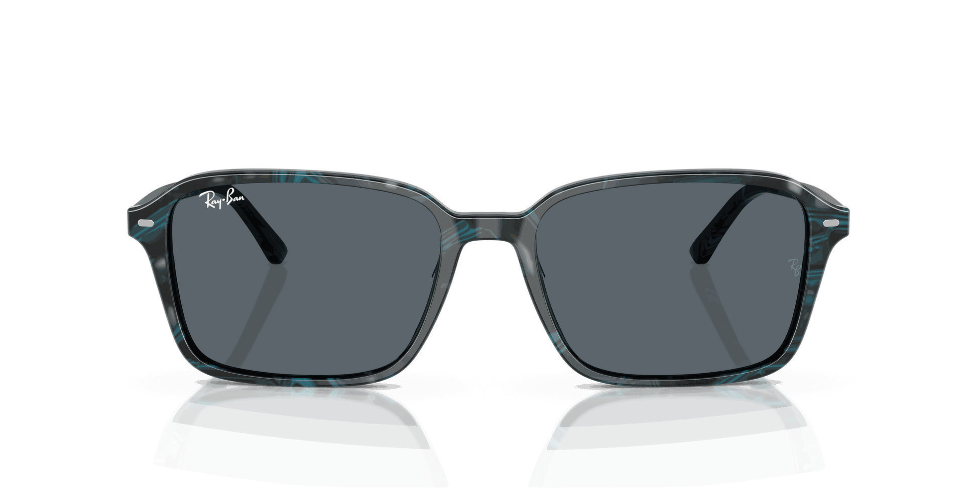 [Blue Lenses, Polished Transparent Fantasy Blue & Grey Frame]
