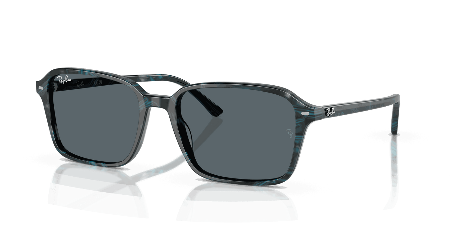 [Blue Lenses, Polished Transparent Fantasy Blue & Grey Frame]