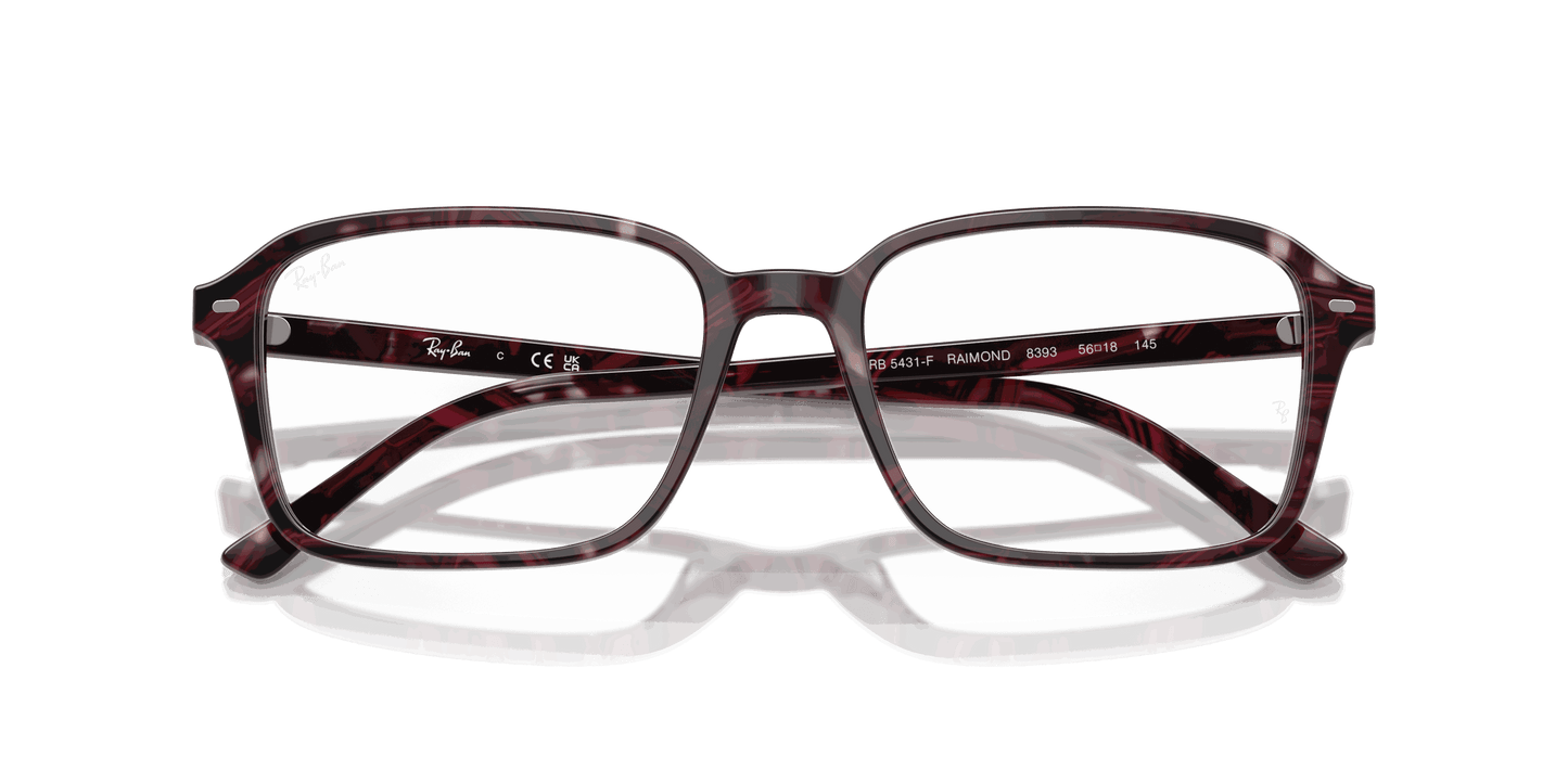 [Clear Lenses, Polished Transparent Fantasy Violet & Red Frame]