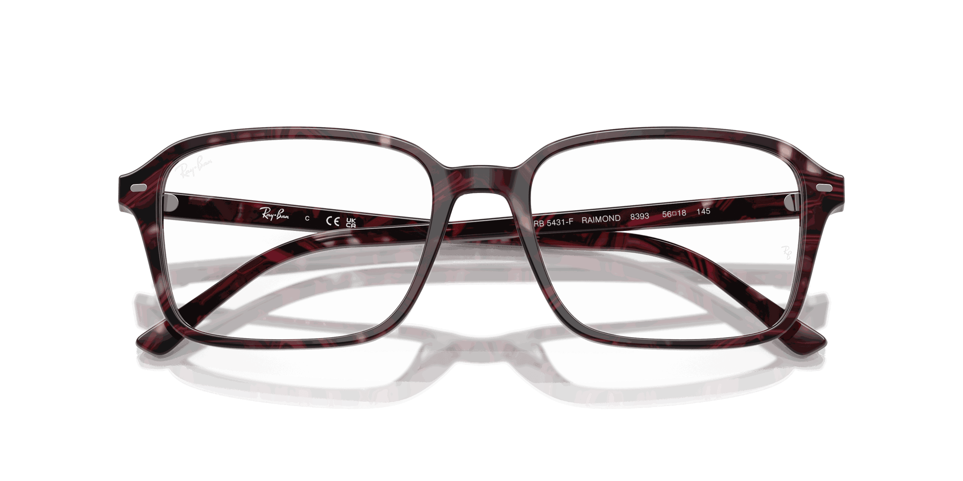 [Clear Lenses, Polished Transparent Fantasy Violet & Red Frame]