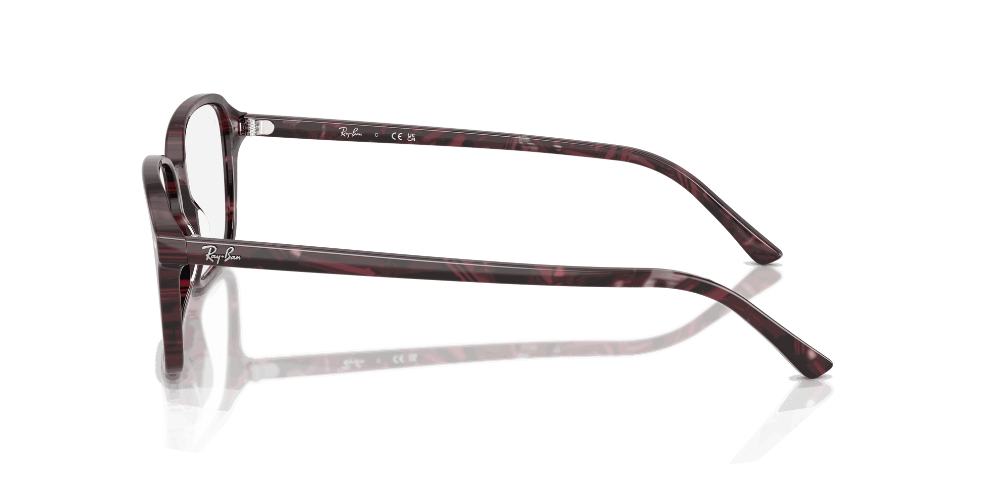 [Clear Lenses, Polished Transparent Fantasy Violet & Red Frame]