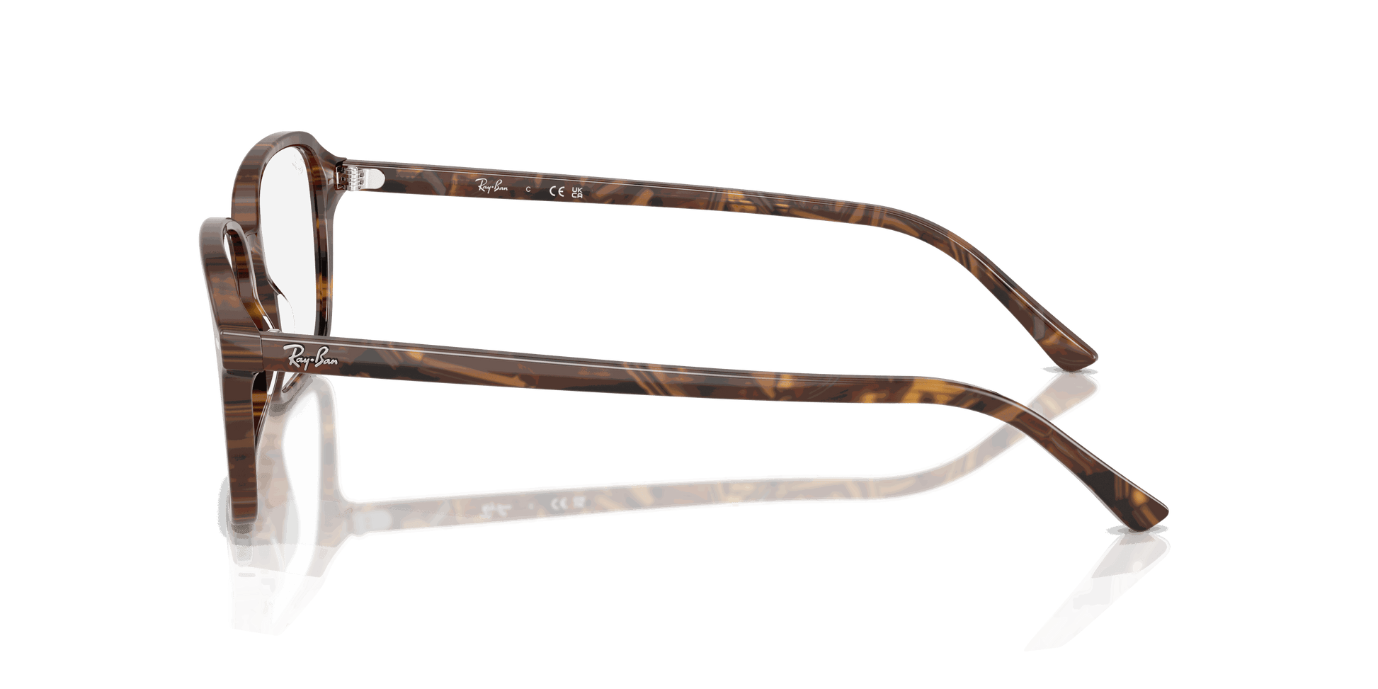 [Clear Lenses, Polished Transparent Fantasy Brown & Yellow Frame]