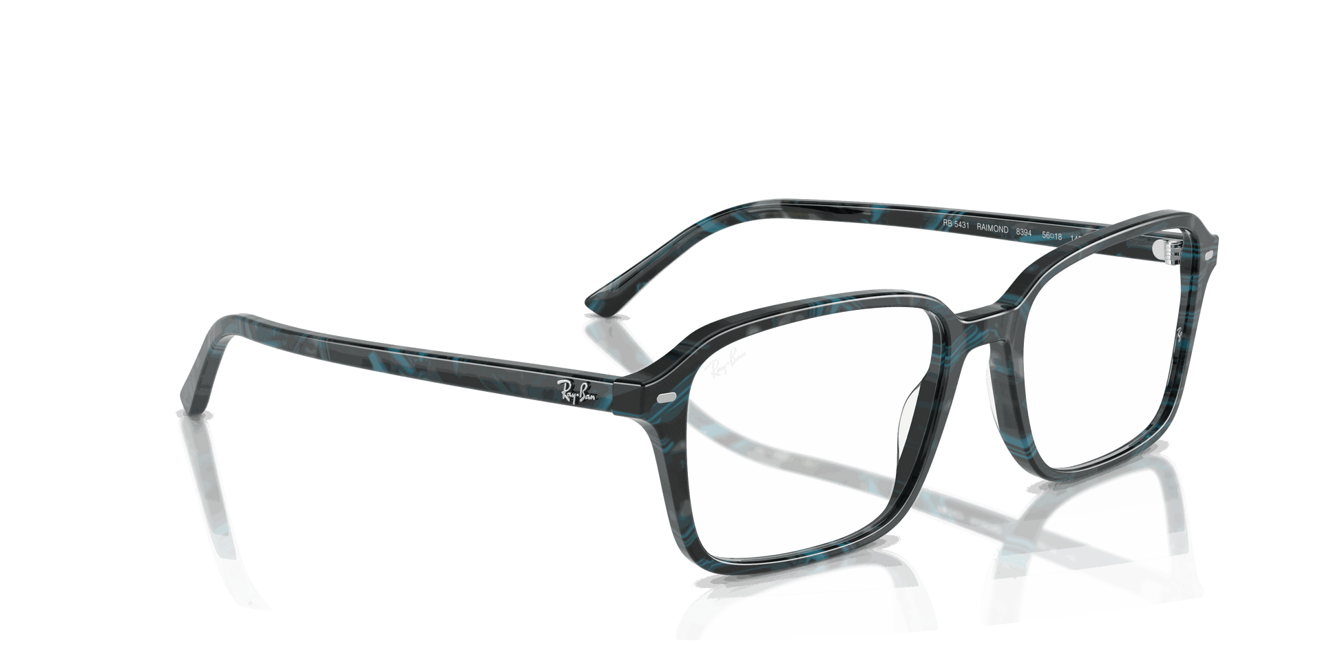 [Clear Lenses, Polished Transparent Fantasy Blue & Grey Frame]