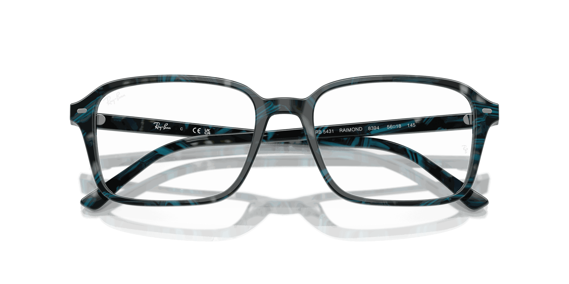 [Clear Lenses, Polished Transparent Fantasy Blue & Grey Frame]