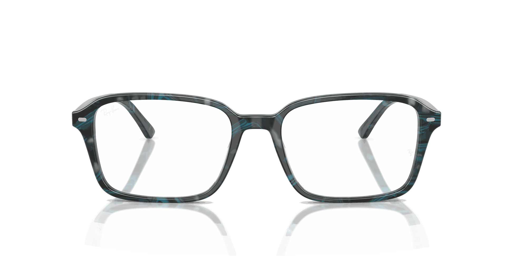 [Clear Lenses, Polished Transparent Fantasy Blue & Grey Frame]
