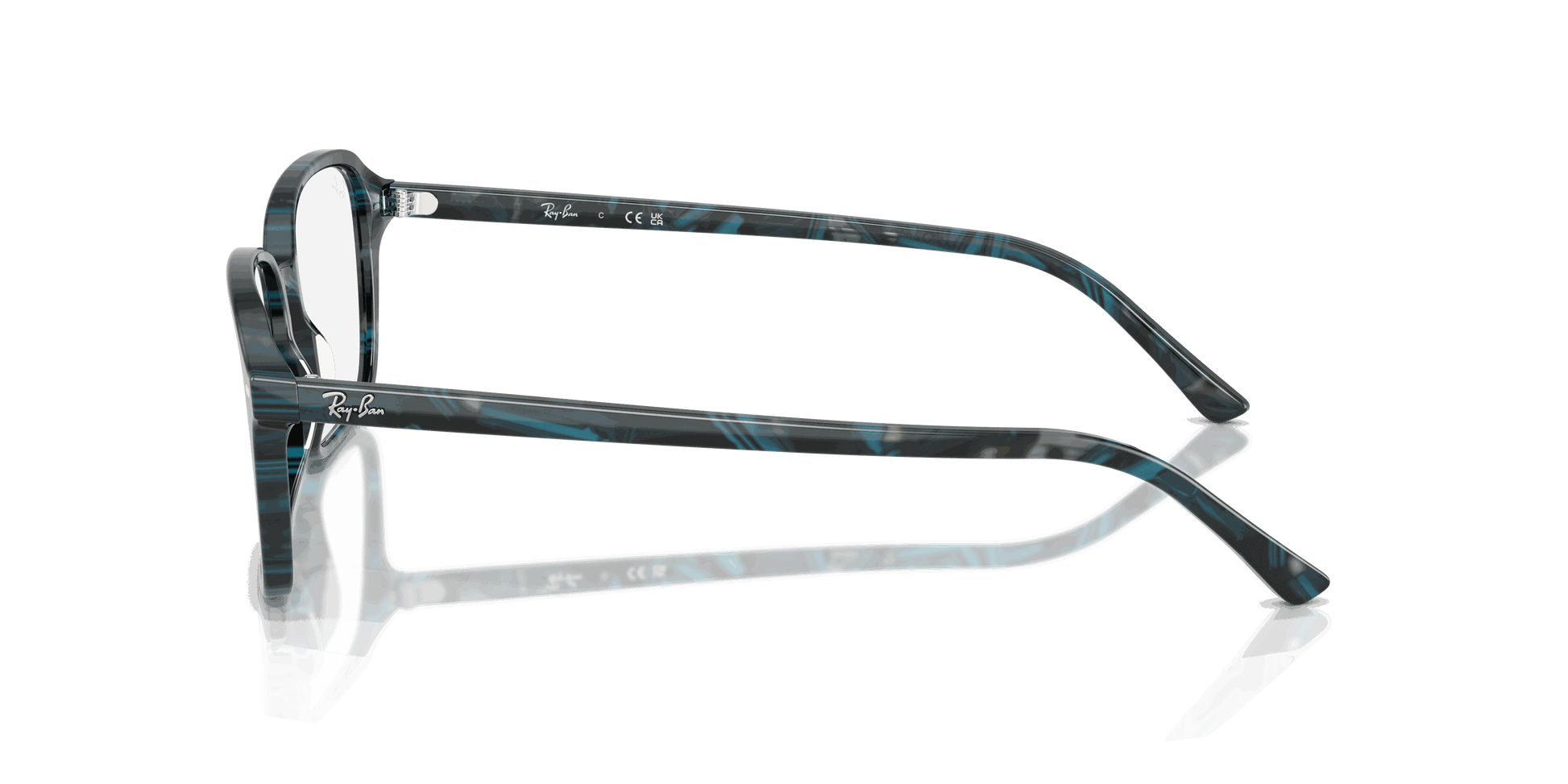 [Clear Lenses, Polished Transparent Fantasy Blue & Grey Frame]
