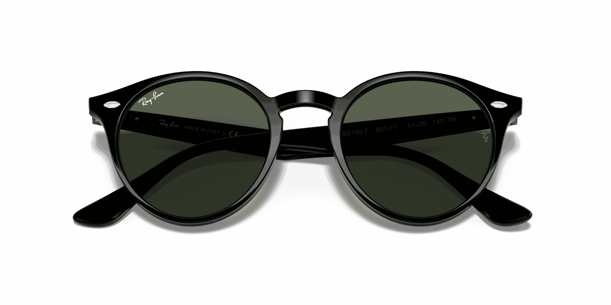 [Green Classic Lenses, Polished Black Frame]
