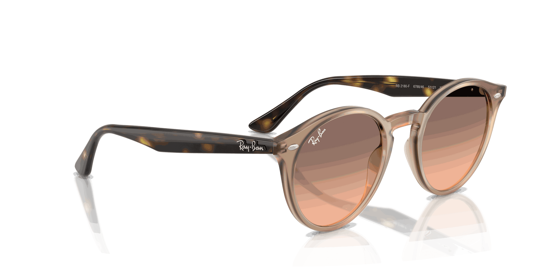 [Pink Gradient Grey Lenses, Polished Turtledove Frame]