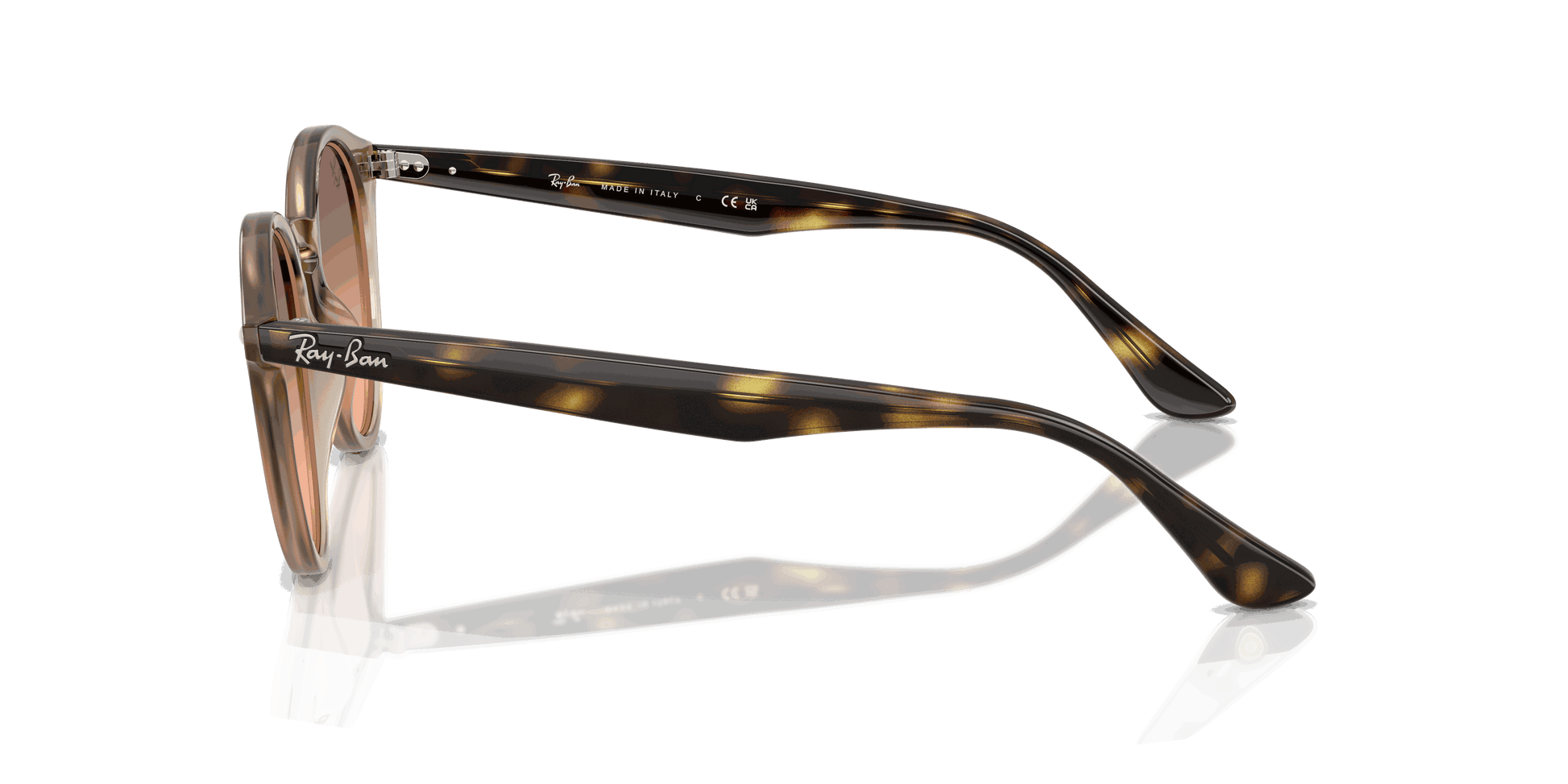 [Pink Gradient Grey Lenses, Polished Turtledove Frame]