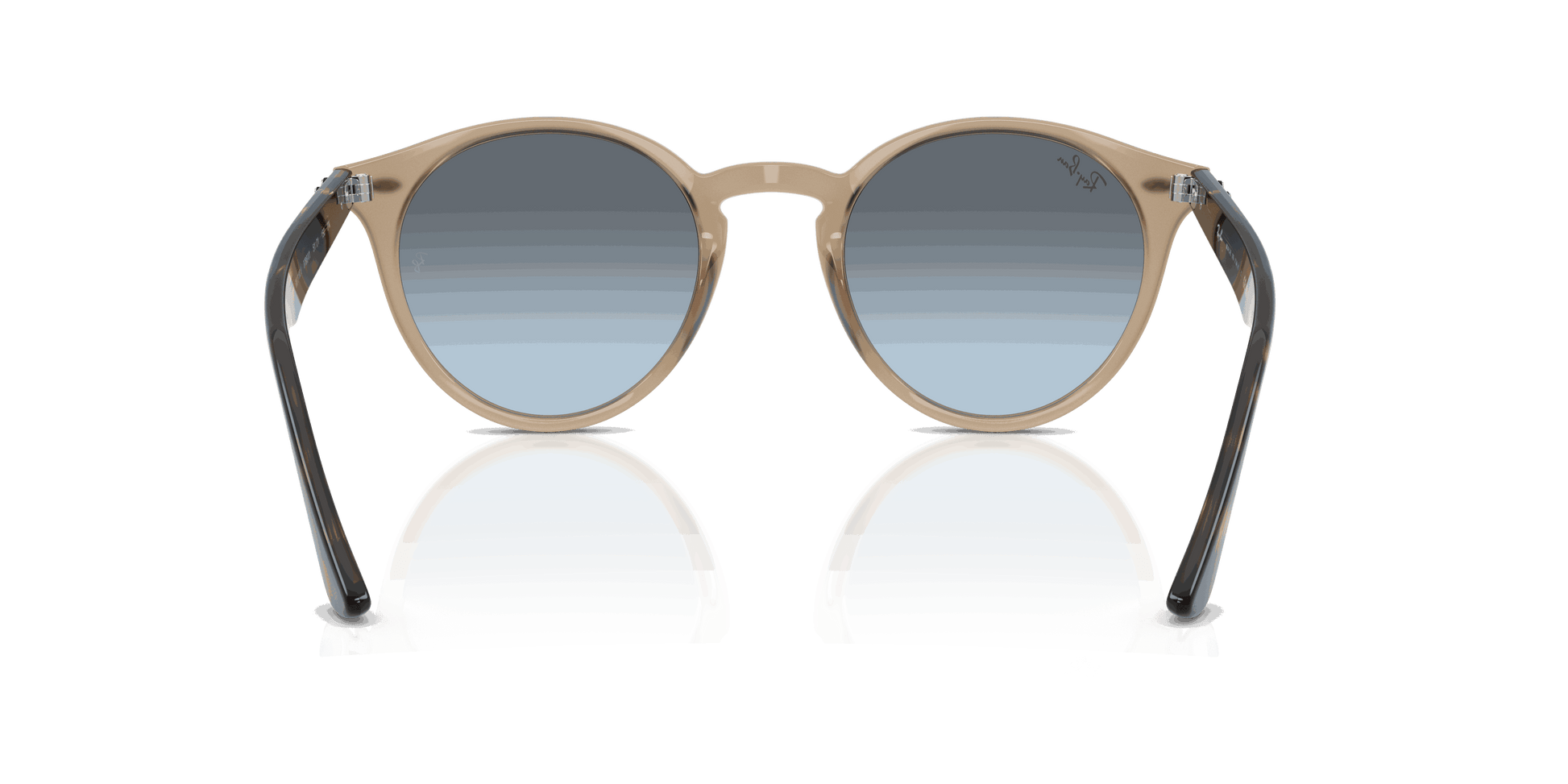 [Blue Gradient Grey Lenses, Polished Turtledove Frame]