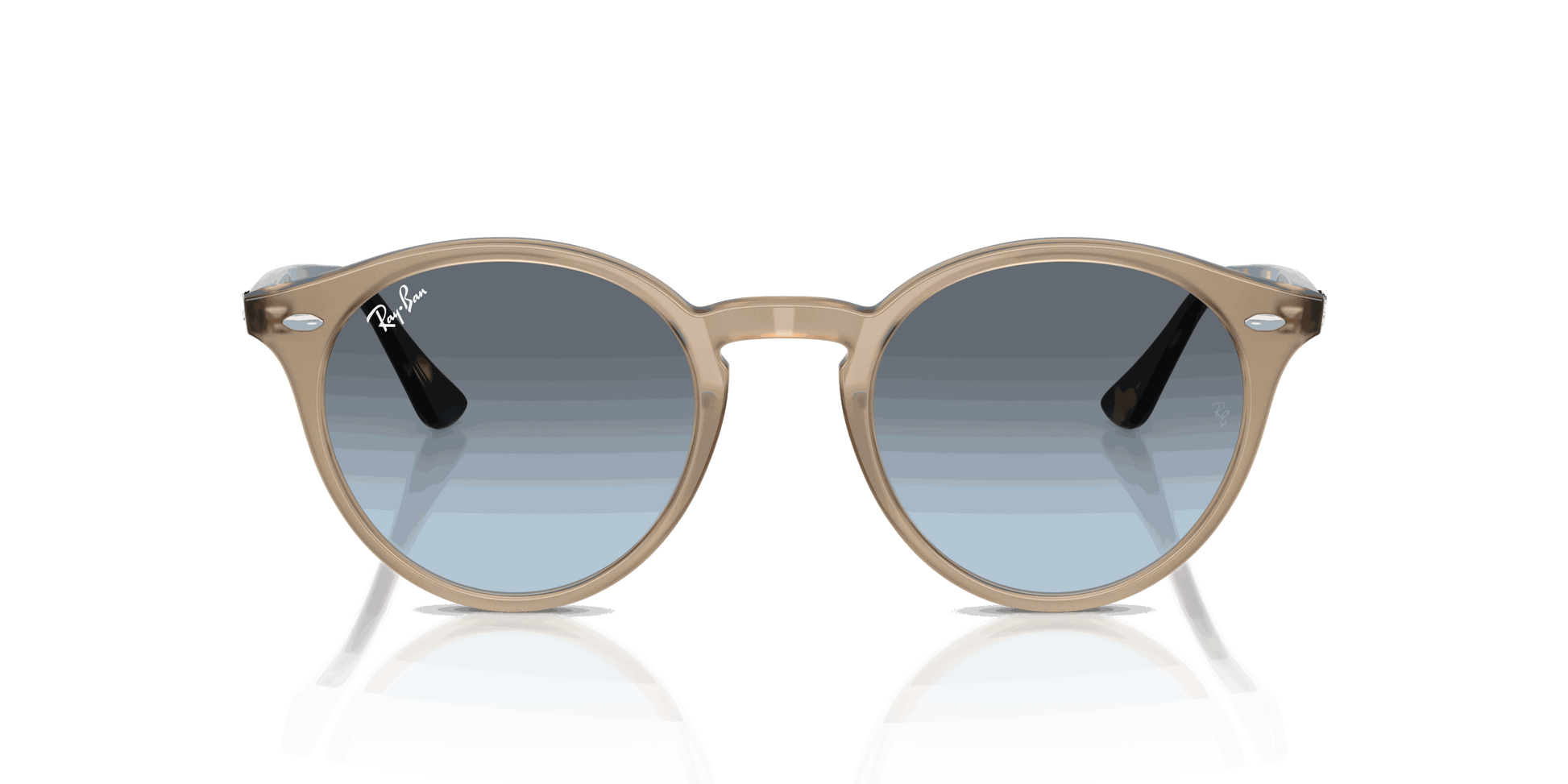 [Blue Gradient Grey Lenses, Polished Turtledove Frame]