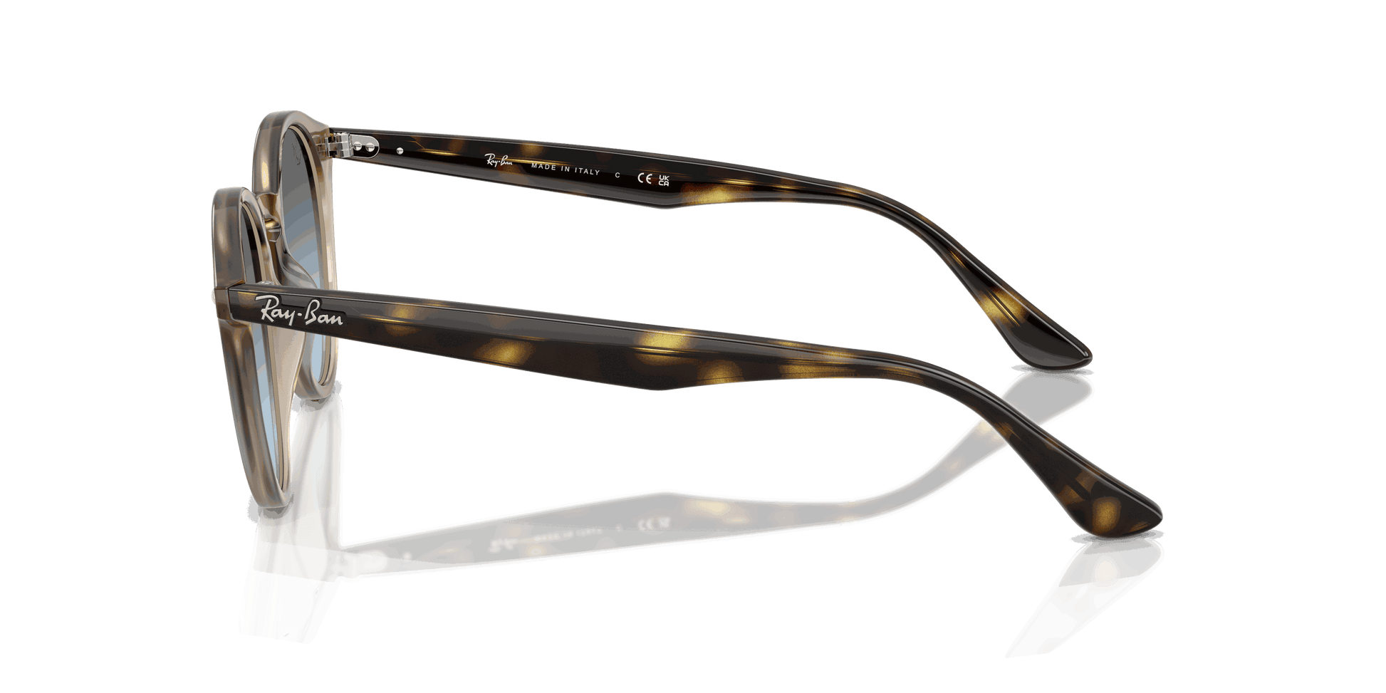 [Blue Gradient Grey Lenses, Polished Turtledove Frame]
