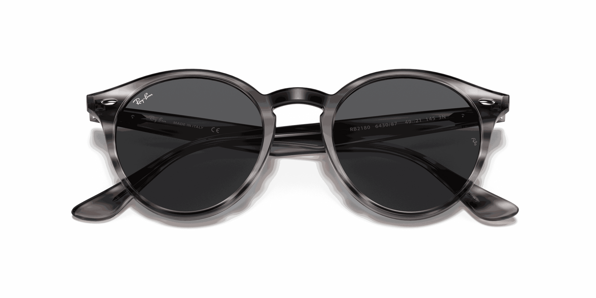 [Dark Grey Lenses, Polished Striped Grey Havana Frame]