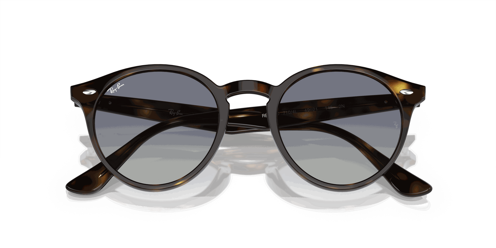 [Light Grey/Dark Blue Lenses, Polished Light Havana Frame]