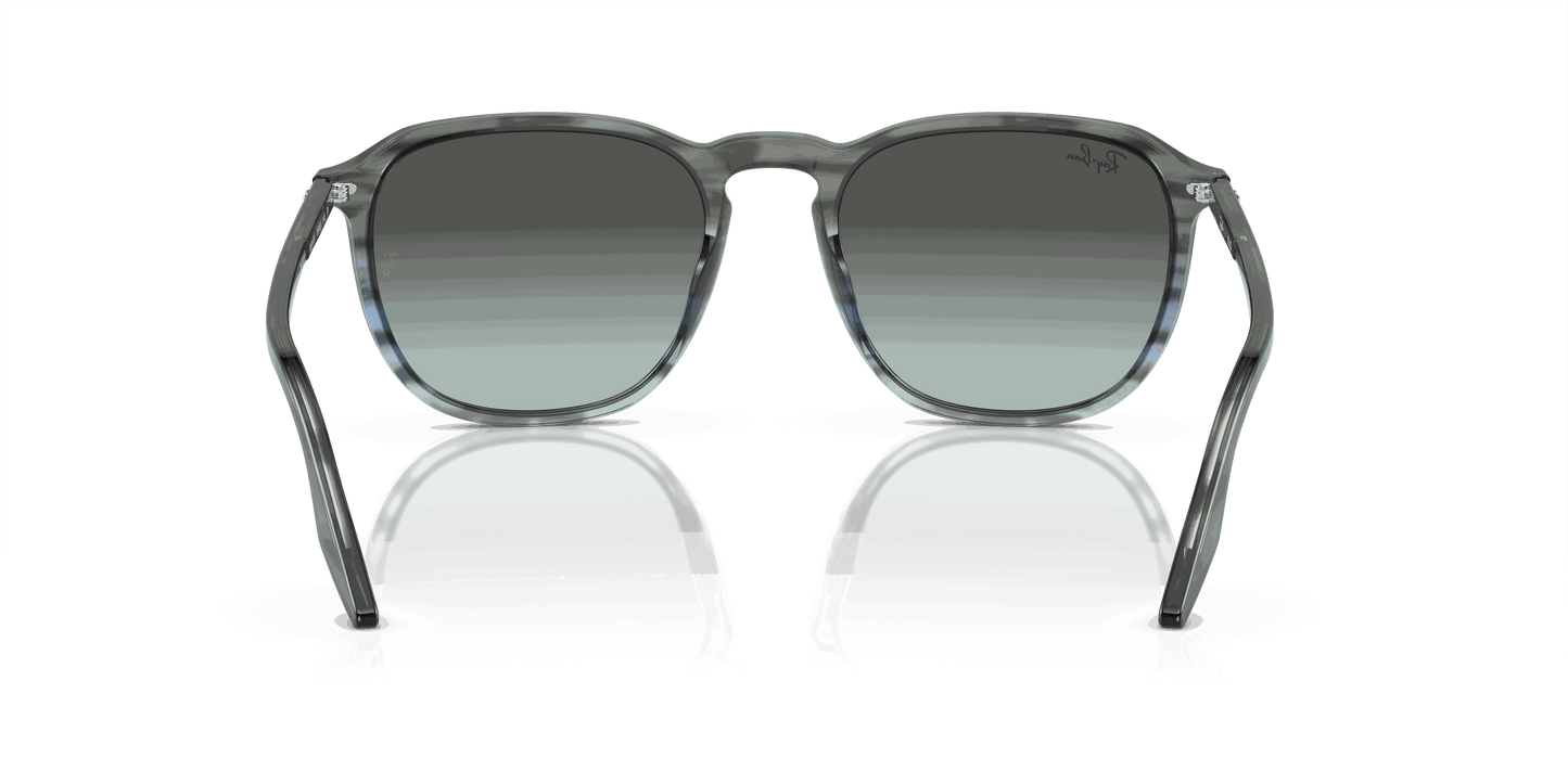 [Blue Vintage Lenses, Polished Striped Grey & Blue Frame]