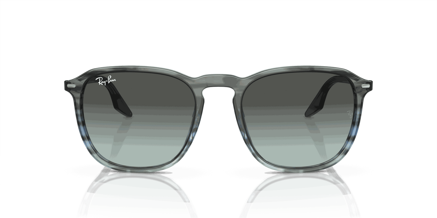 [Blue Vintage Lenses, Polished Striped Grey & Blue Frame]