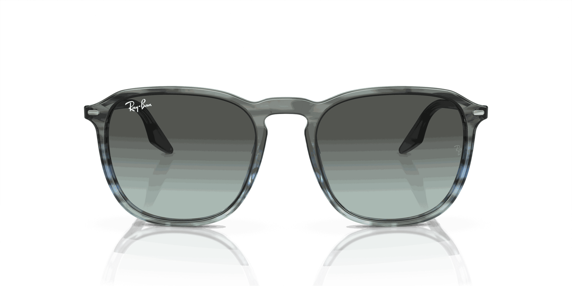 [Blue Vintage Lenses, Polished Striped Grey & Blue Frame]
