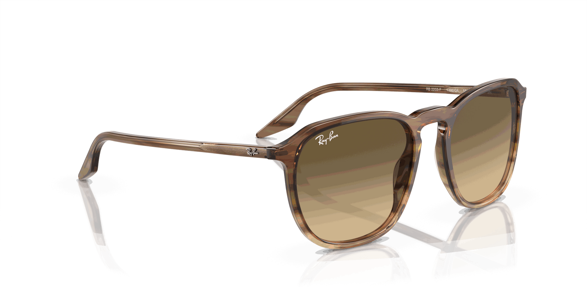 [Brown Vintage Lenses, Polished Striped Brown & Green Frame]