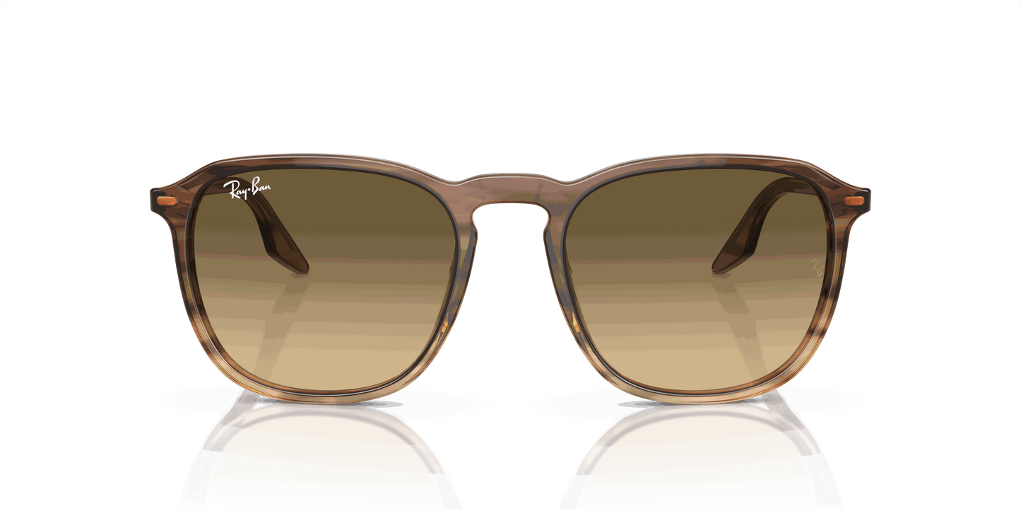 [Brown Vintage Lenses, Polished Striped Brown & Green Frame]