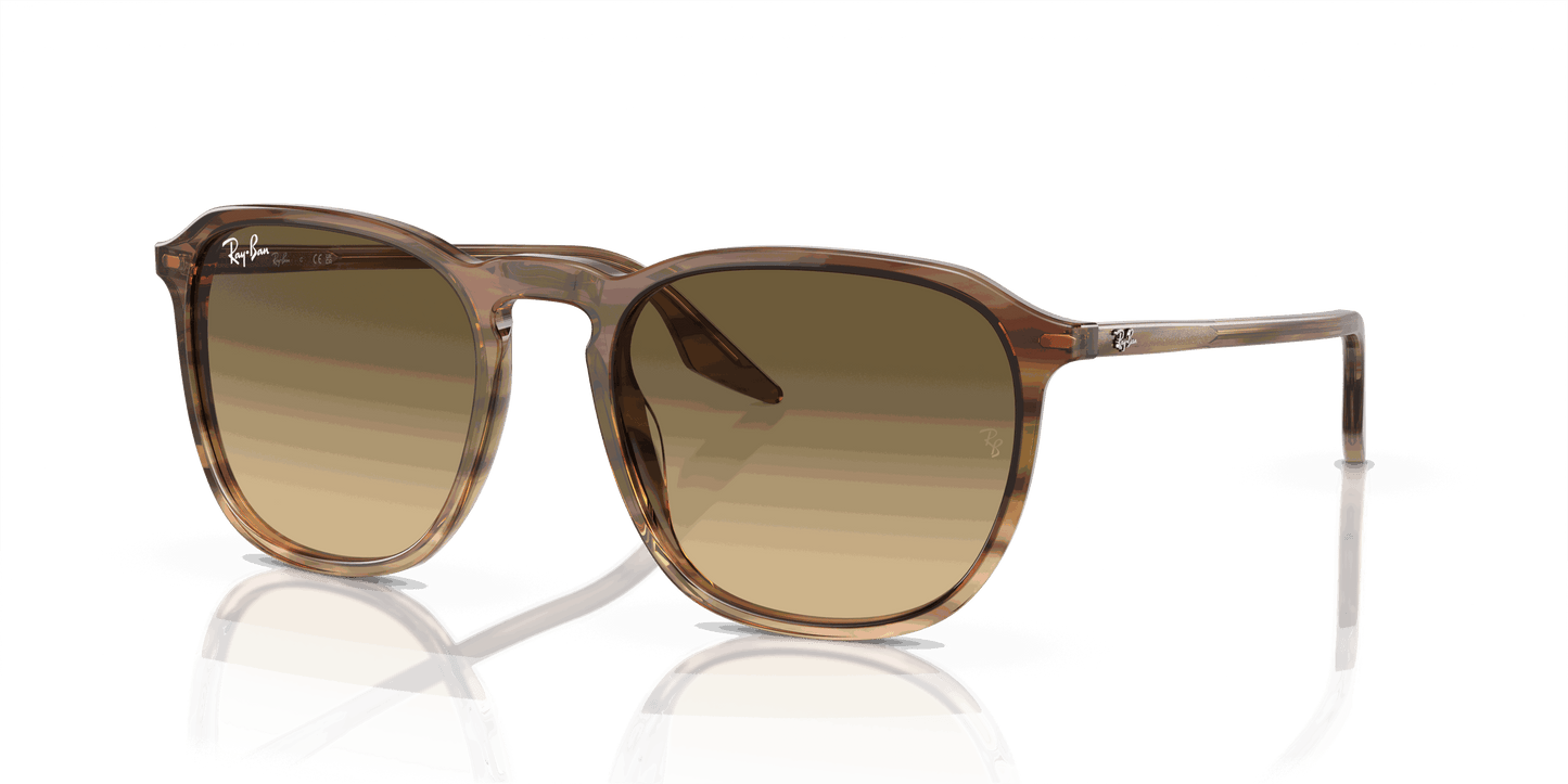 [Brown Vintage Lenses, Polished Striped Brown & Green Frame]