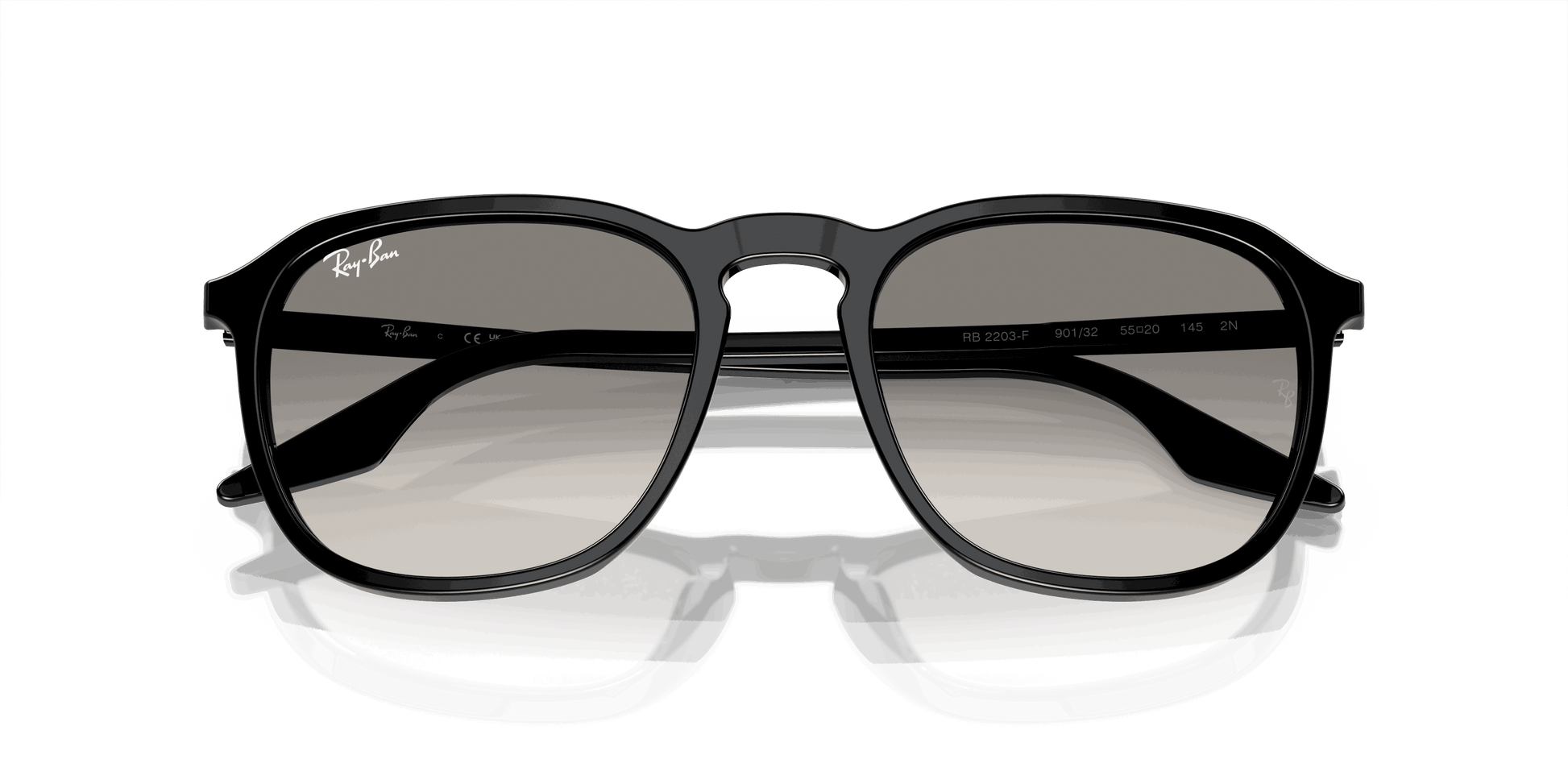 [Clear/Grey Lenses, Polished Black Frame]