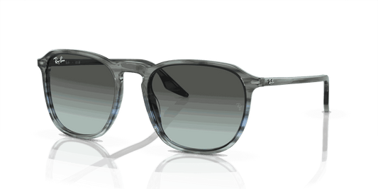 [Blue/Black Lenses, Polished Striped Grey & Blue Frame]