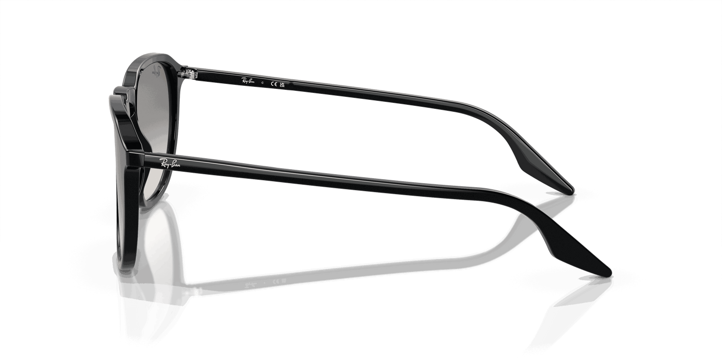 [Light Grey Lenses, Polished Black Frame]