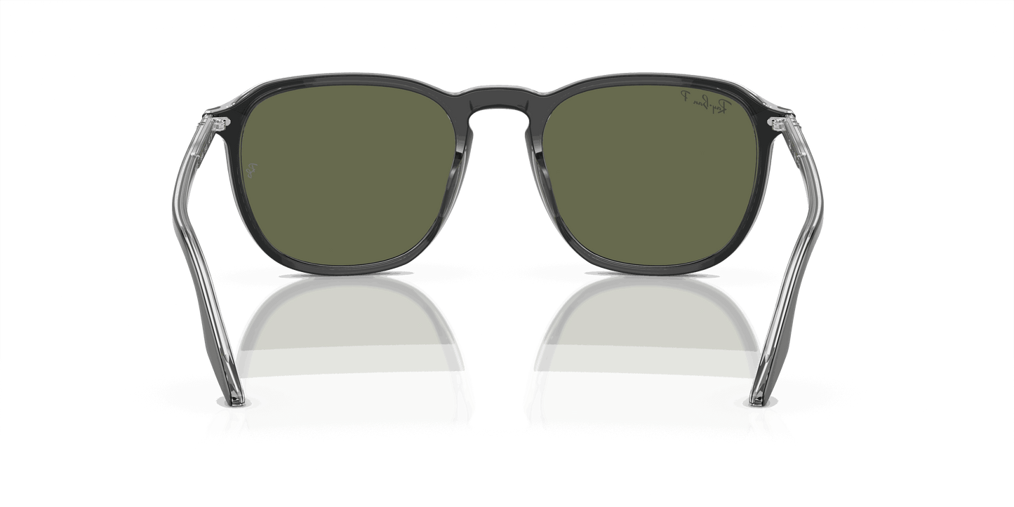 [Green Lenses, Polished Black On Transparent Frame]