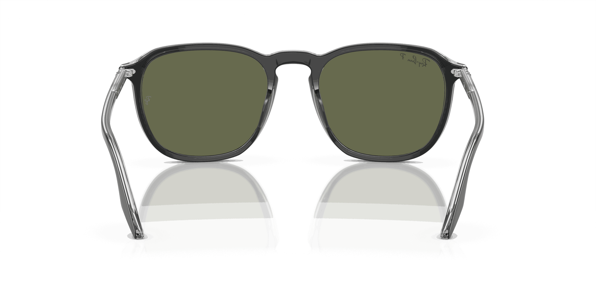 [Green Lenses, Polished Black On Transparent Frame]