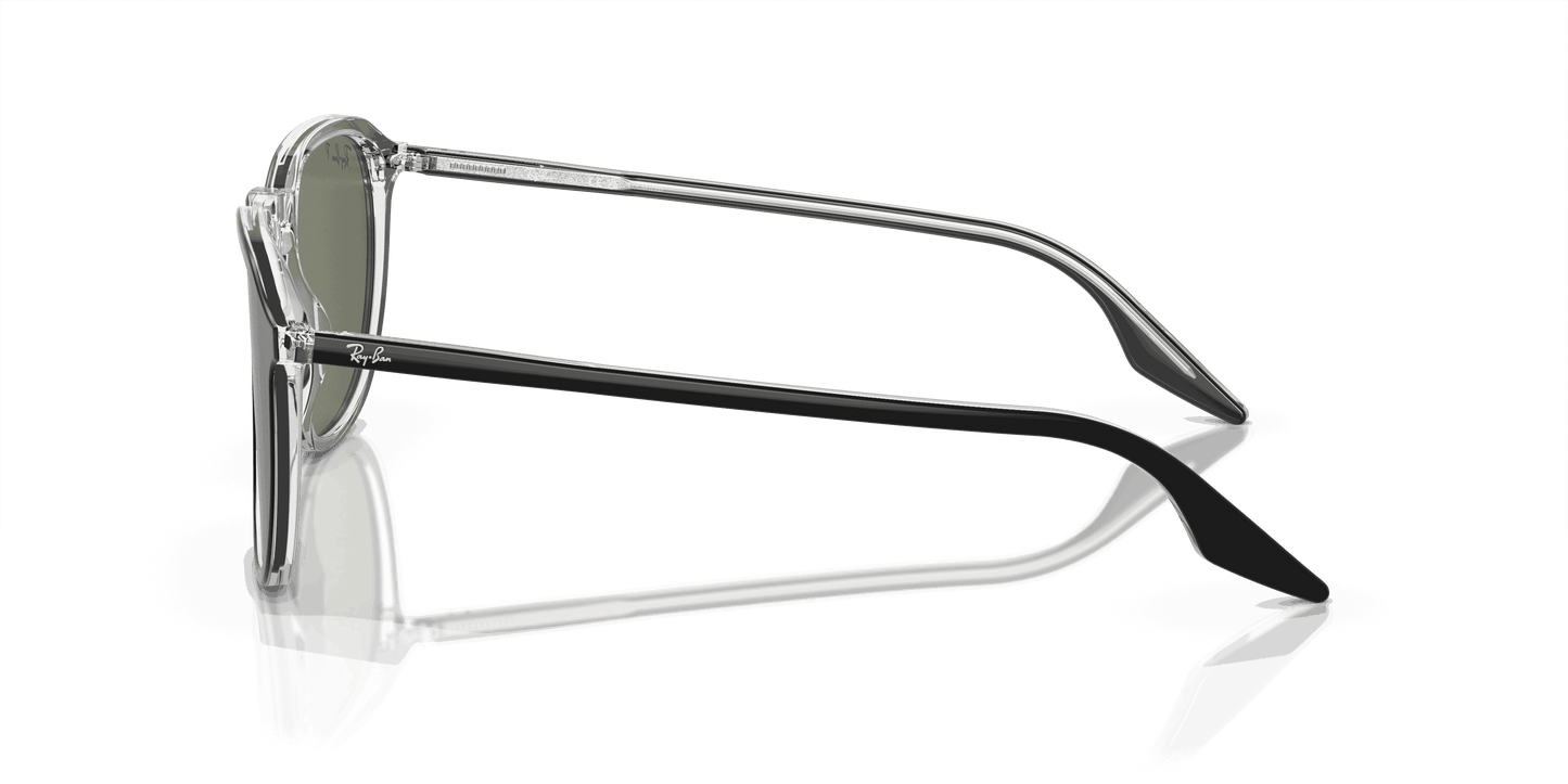 [Green Lenses, Polished Black On Transparent Frame]