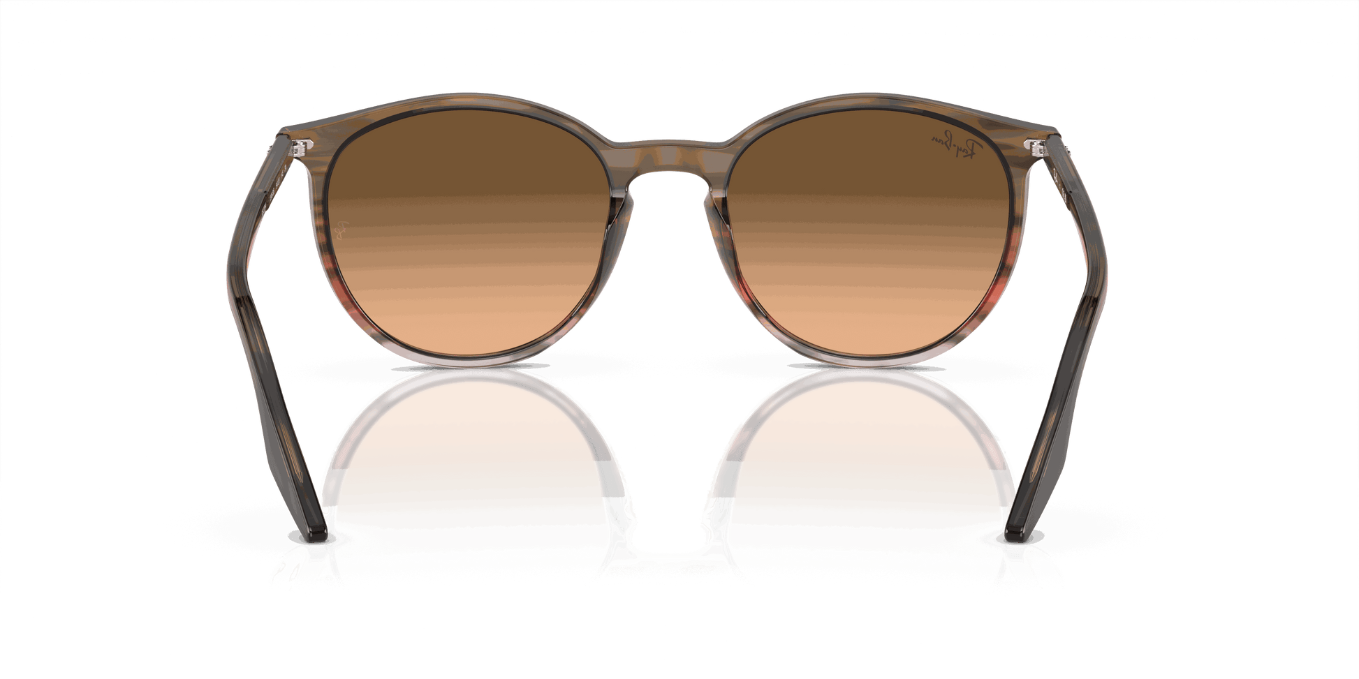 [Pink/Black Lenses, Polished Striped Brown & Red Frame]