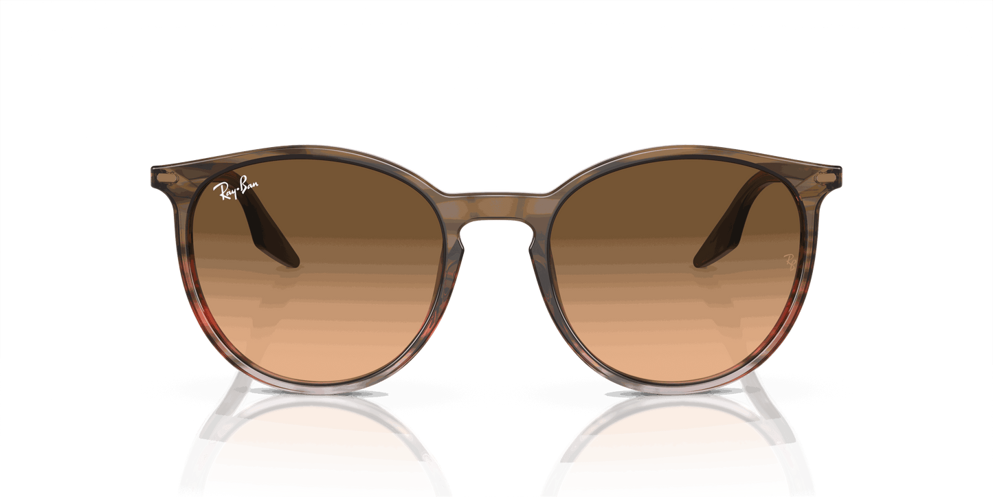 [Pink/Black Lenses, Polished Striped Brown & Red Frame]